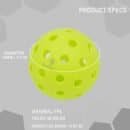 40 Holes Outdoor Pickleball Balls