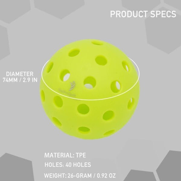 40 Holes Outdoor Pickleball Balls - Image 4